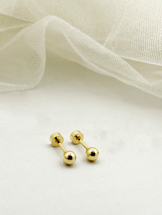 Perlas mini doradas de seguridad (para niñas)